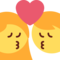 Kiss emoji on Twitter